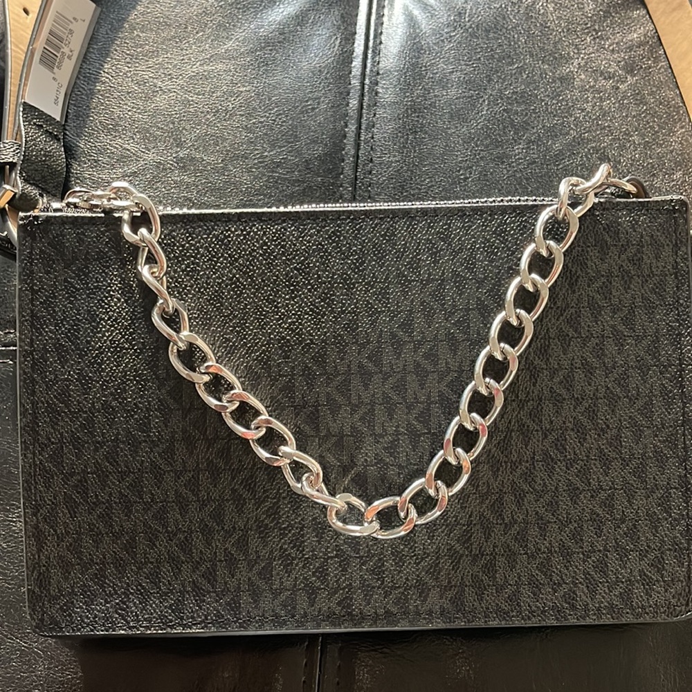 Michael Kors Pack Belt With Pull Chain, Black/Grey, LARGE - Picture 7 of 8